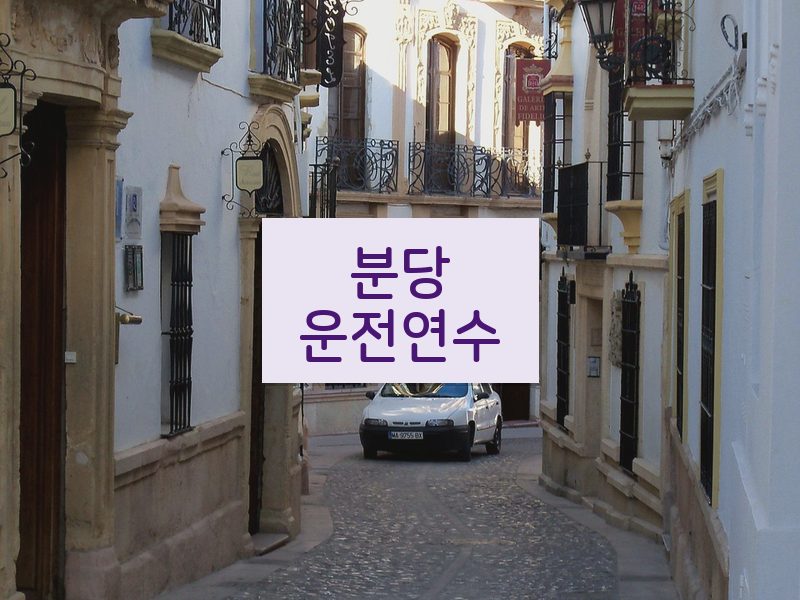 분당운전연수 후기