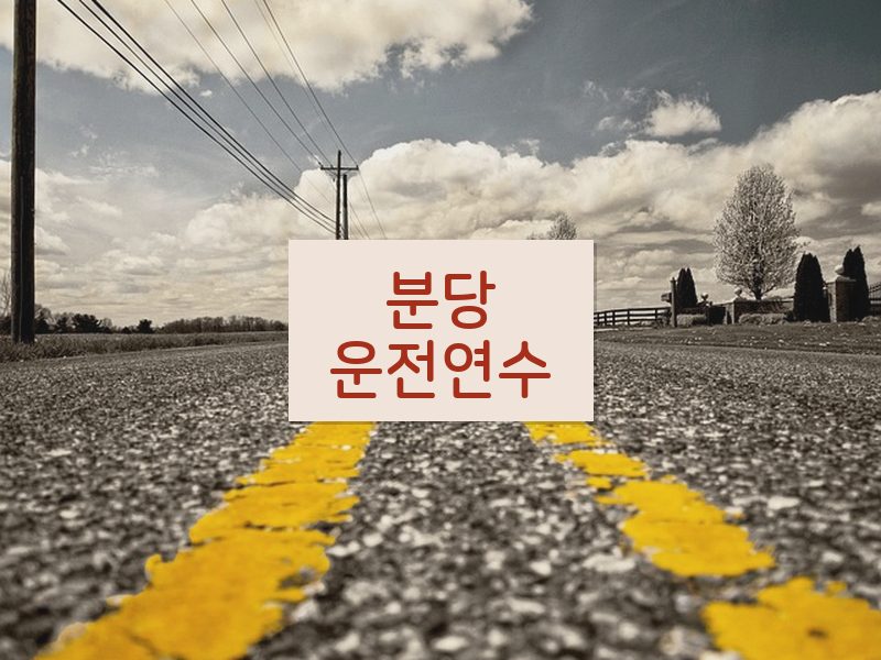 분당운전연수 후기