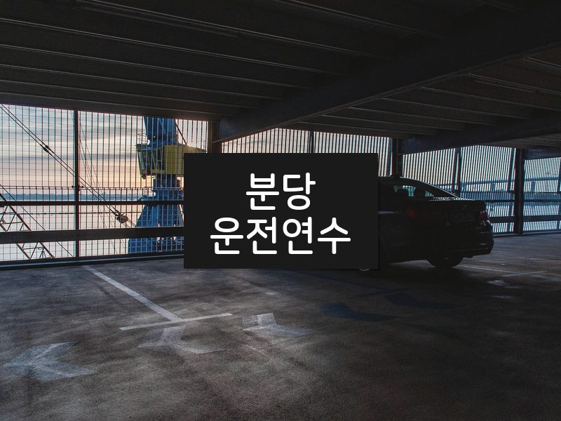분당운전연수 후기