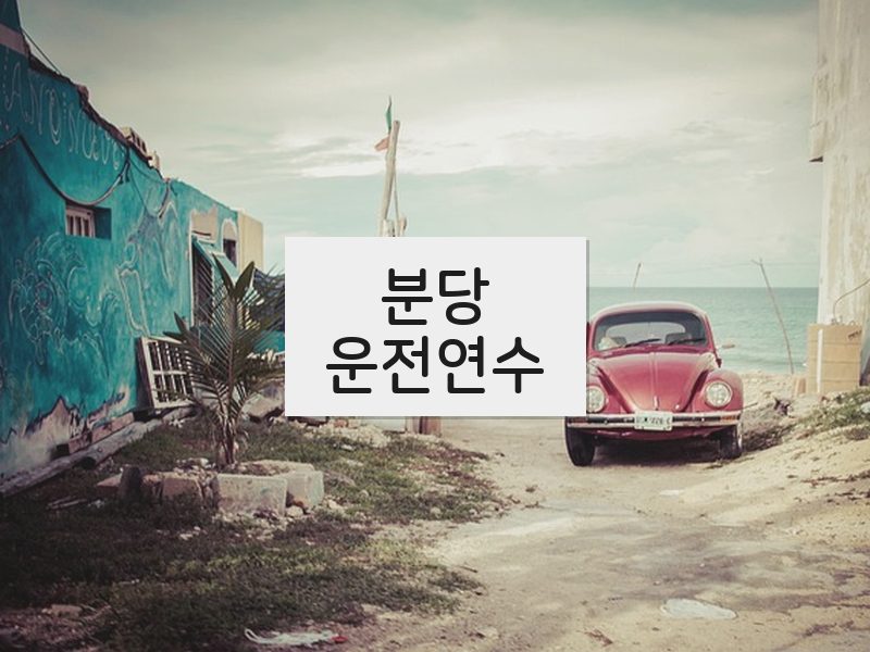 분당운전연수 후기