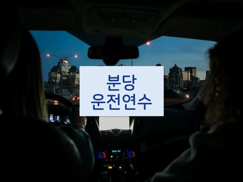 분당운전연수 후기