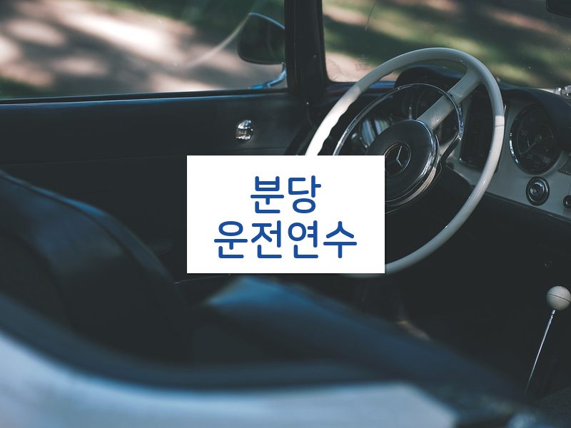 분당운전연수 후기