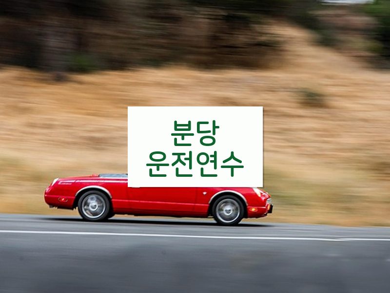 분당운전연수 후기