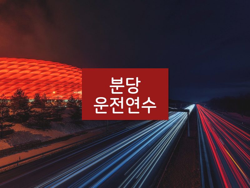 분당운전연수 후기