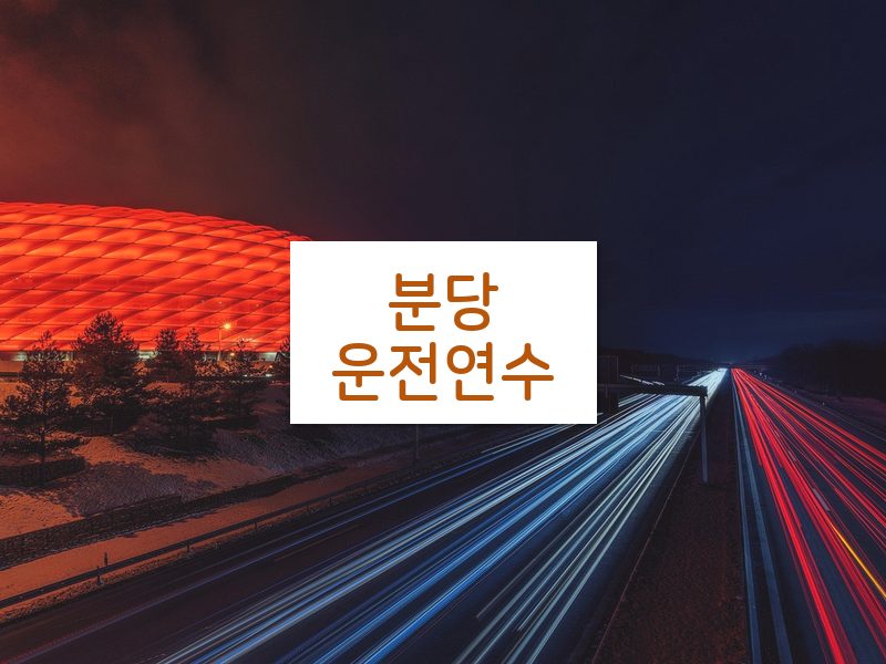 분당운전연수 후기