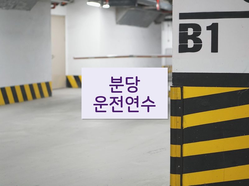 분당운전연수 후기