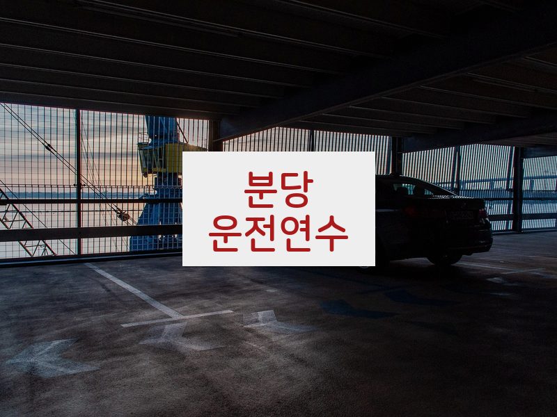 분당운전연수 후기