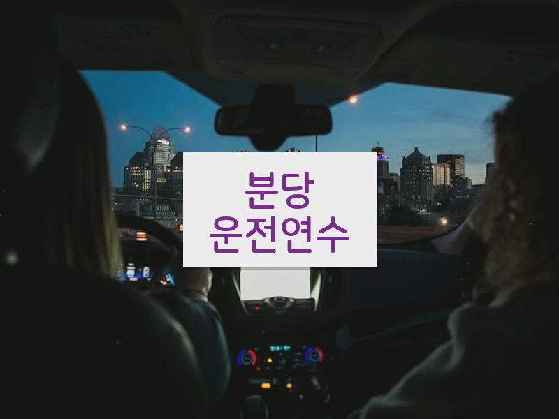 분당운전연수 후기