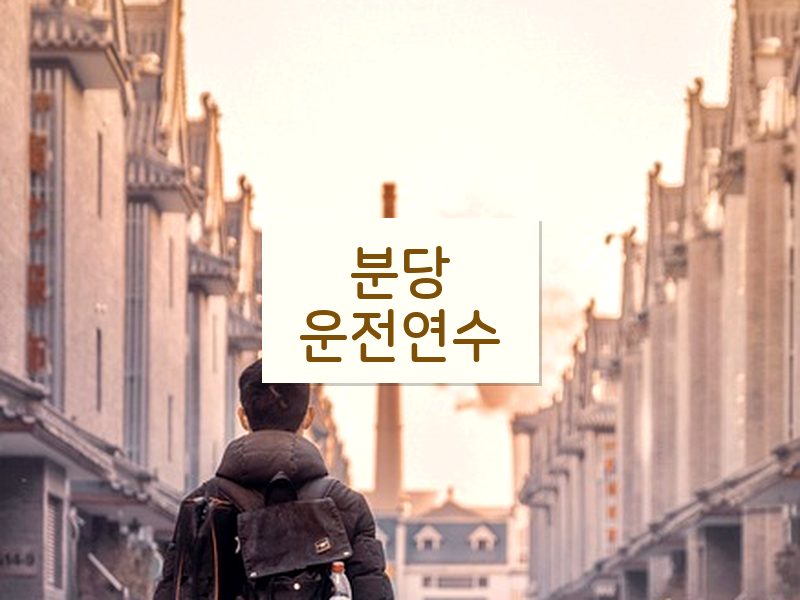 분당운전연수 후기