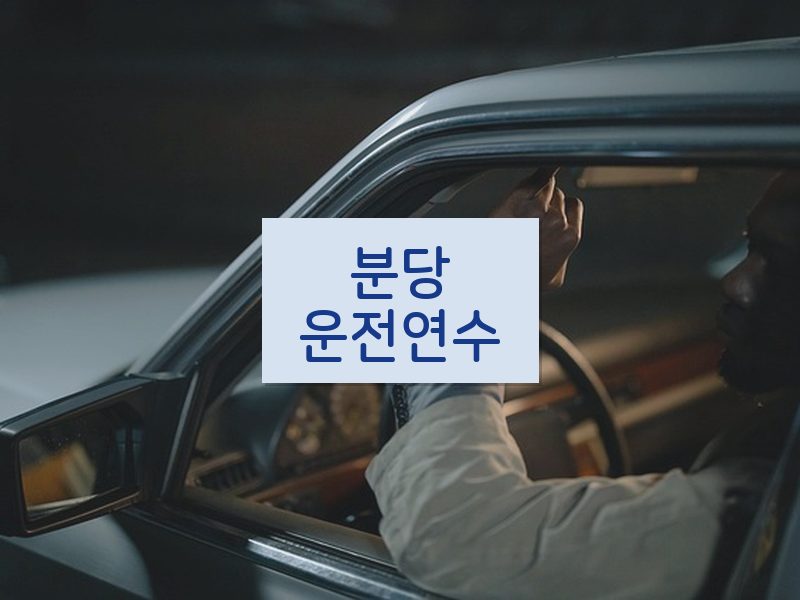 분당운전연수 후기