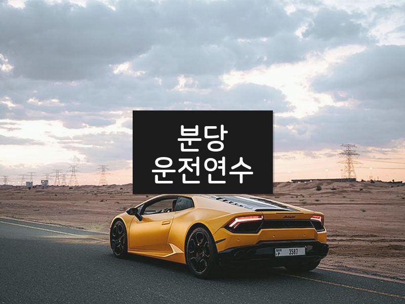 분당운전연수 후기