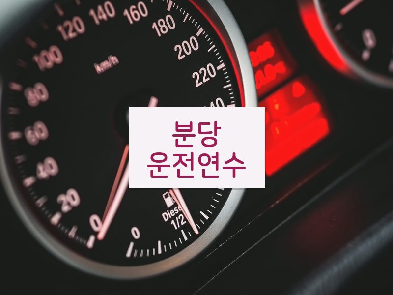 분당운전연수 후기