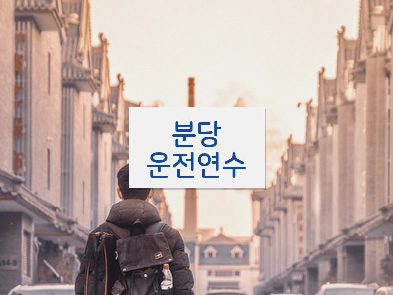 분당운전연수 후기