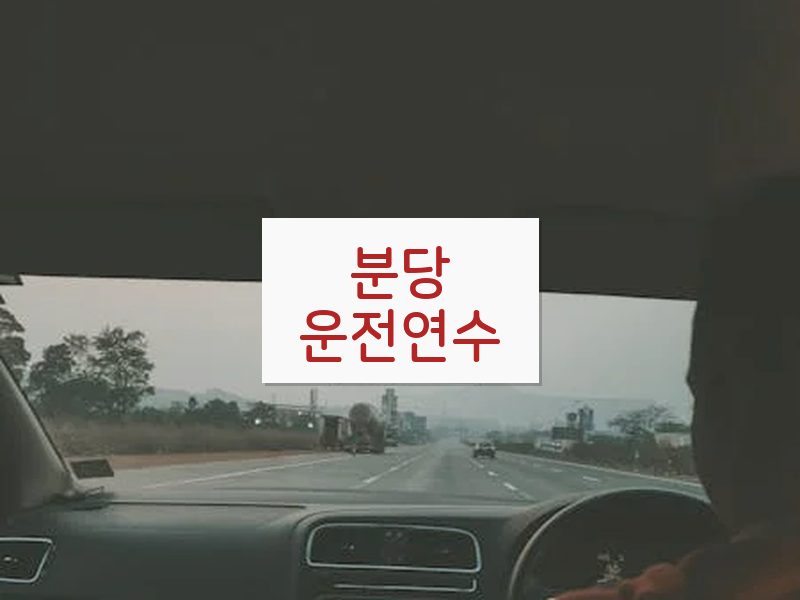 분당운전연수 후기