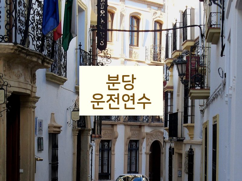 분당운전연수 후기