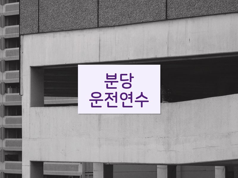 분당운전연수 후기