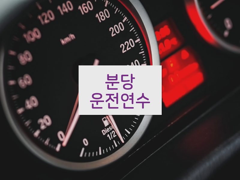 분당운전연수 후기