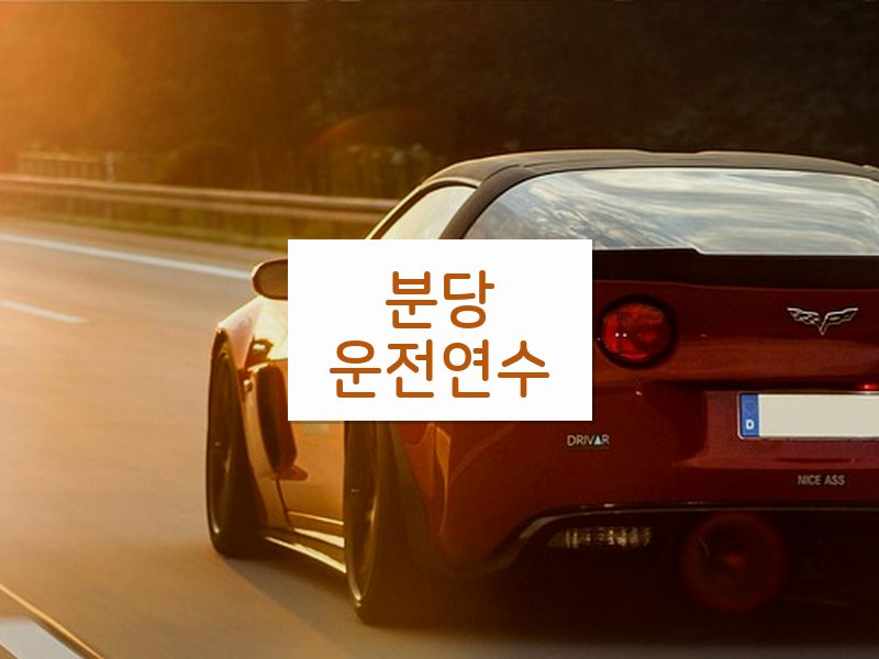 분당운전연수 후기