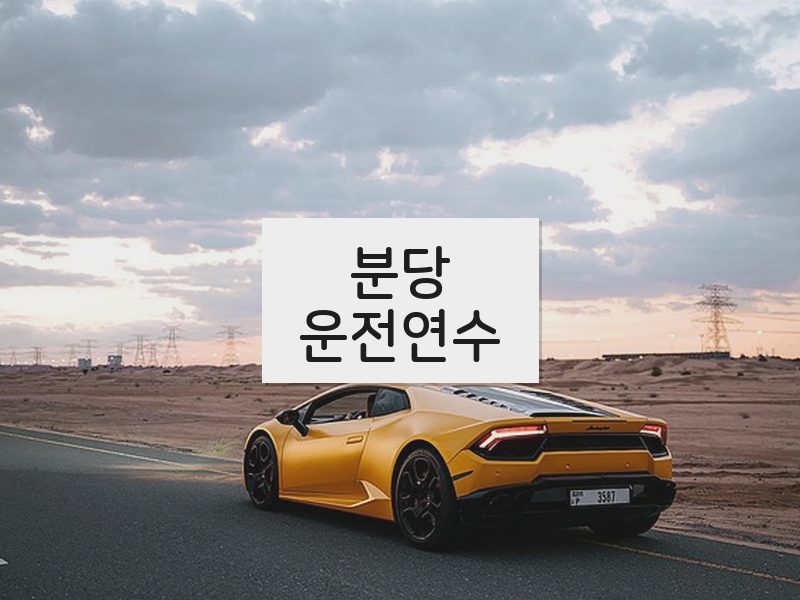 분당운전연수 후기