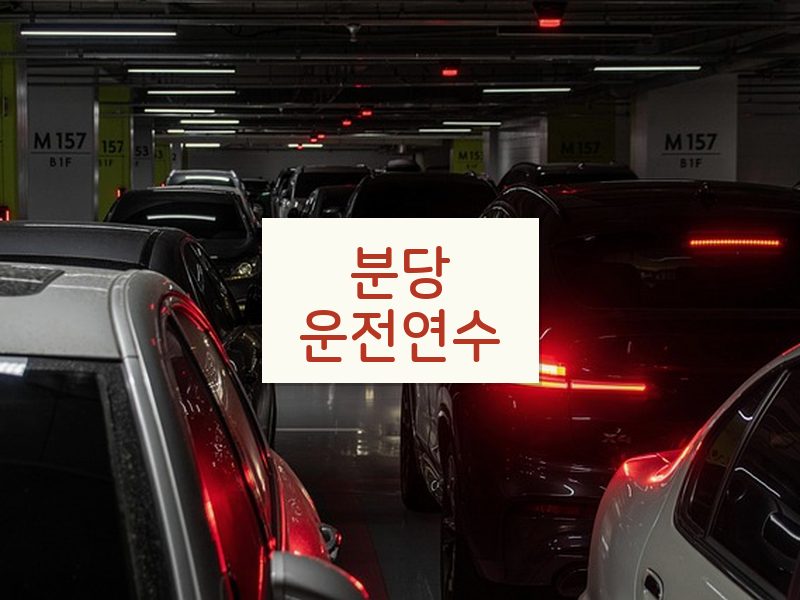 분당운전연수 후기