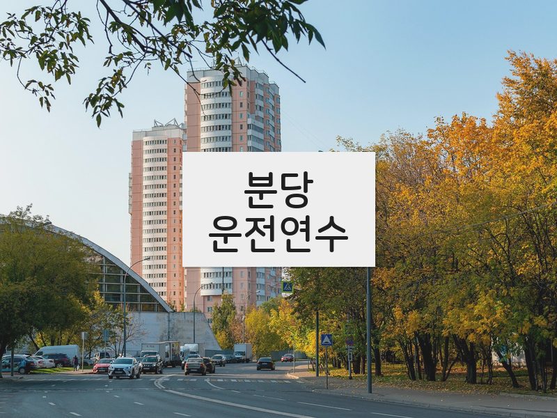 분당운전연수 후기