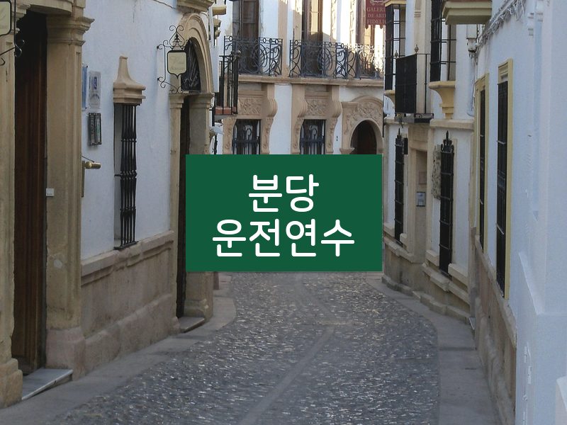 분당운전연수 후기