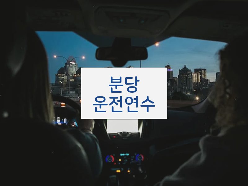분당운전연수 후기