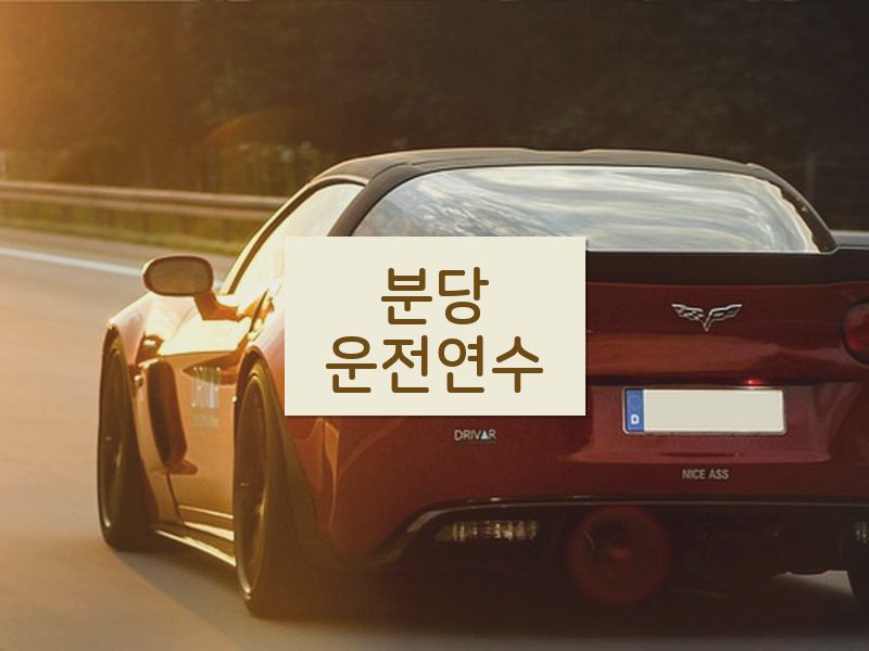 분당운전연수 후기
