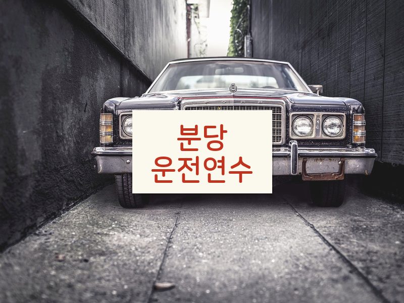 분당운전연수 후기