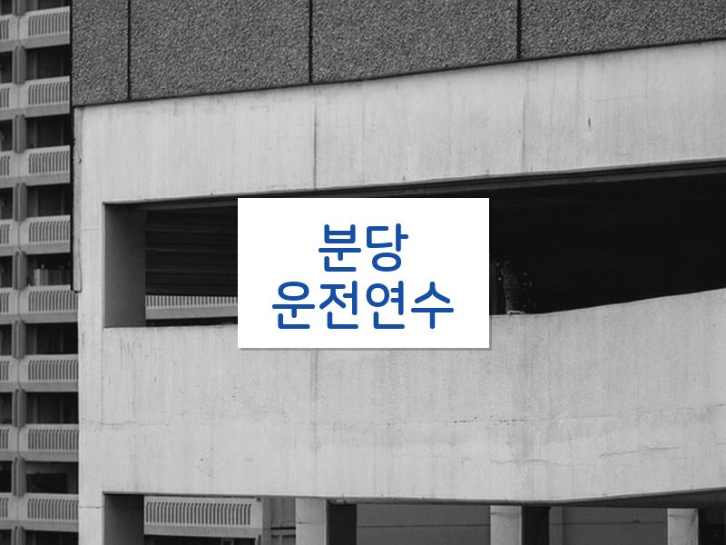 분당운전연수 후기