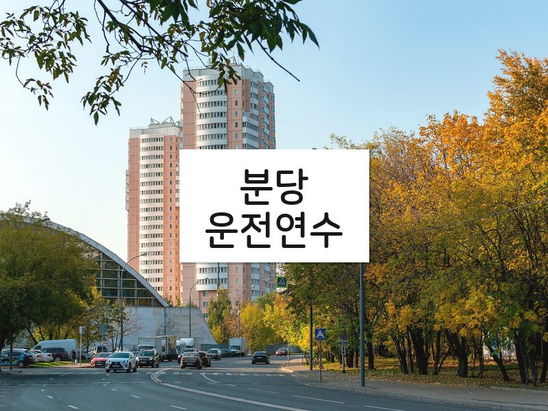 분당운전연수 후기