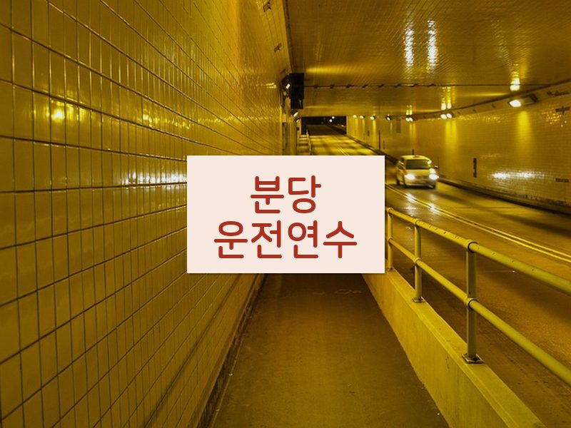 분당운전연수 후기