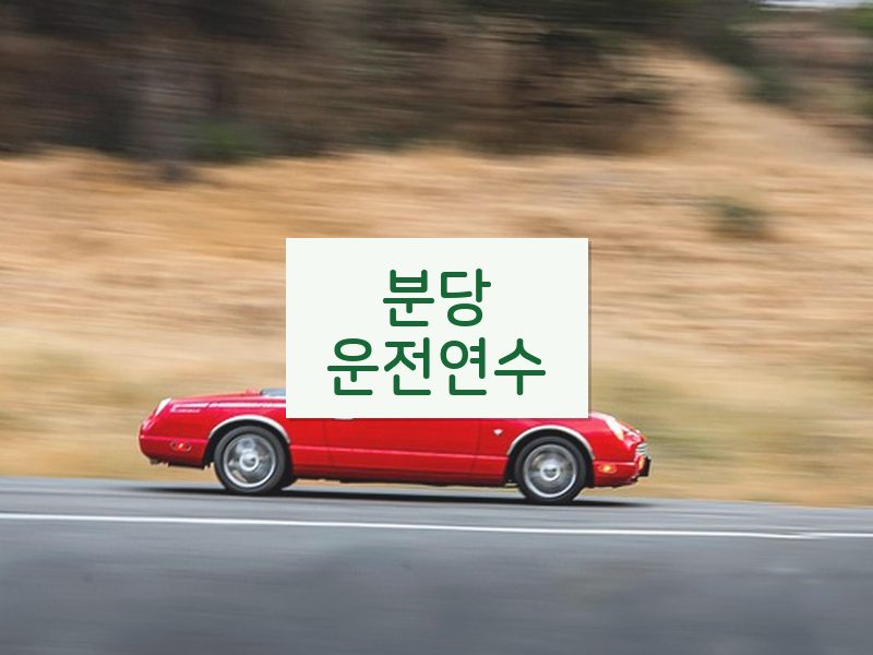 분당운전연수 후기
