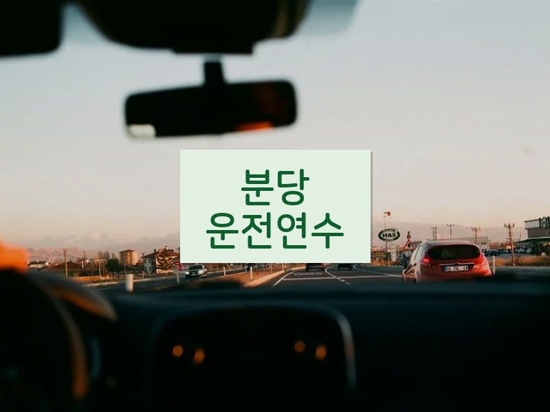 분당운전연수 후기