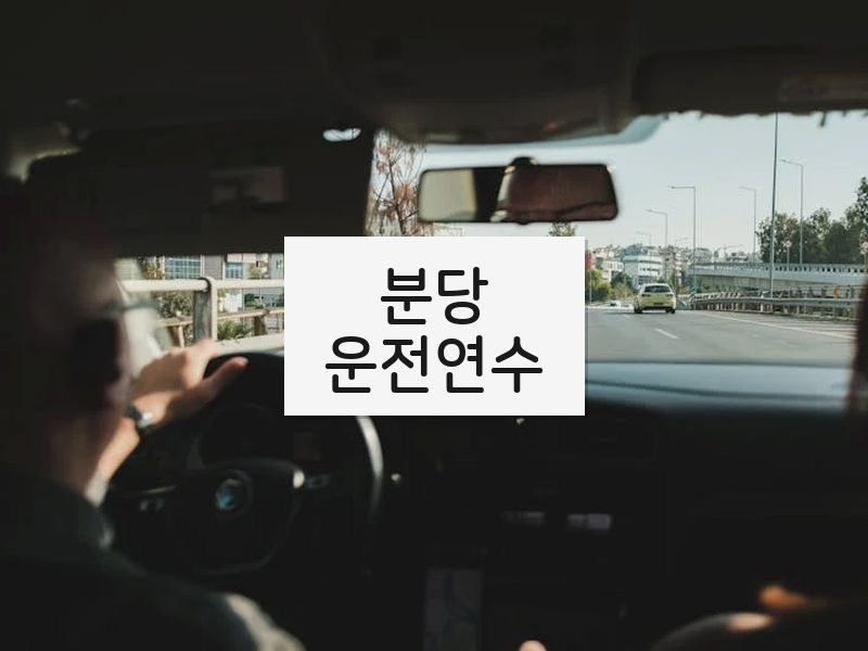 분당운전연수 후기