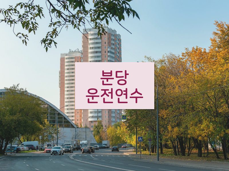 분당운전연수 후기