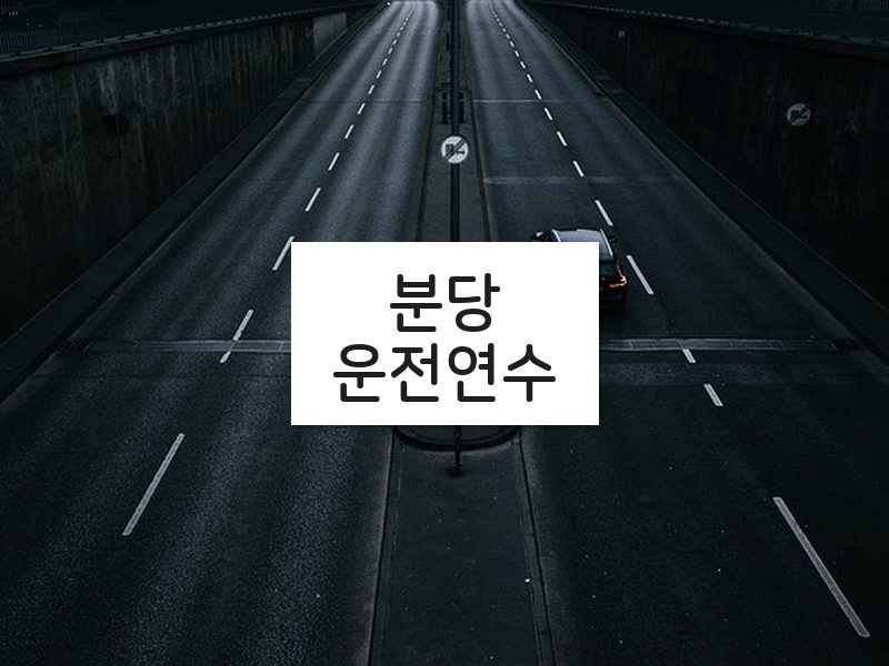 분당운전연수 후기