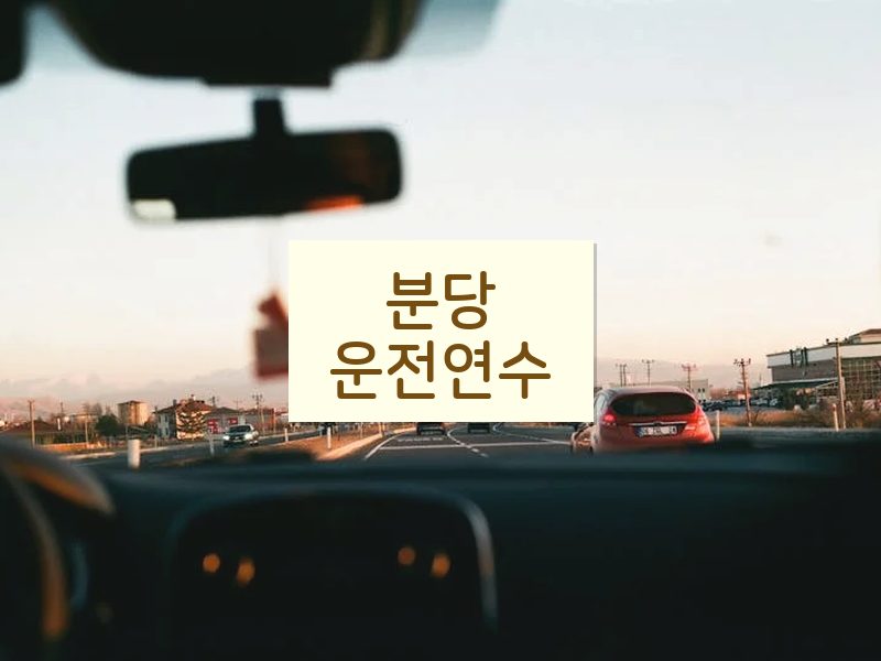 분당운전연수 후기