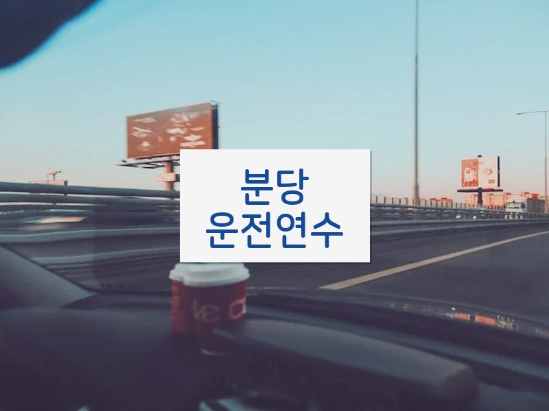 분당운전연수 후기