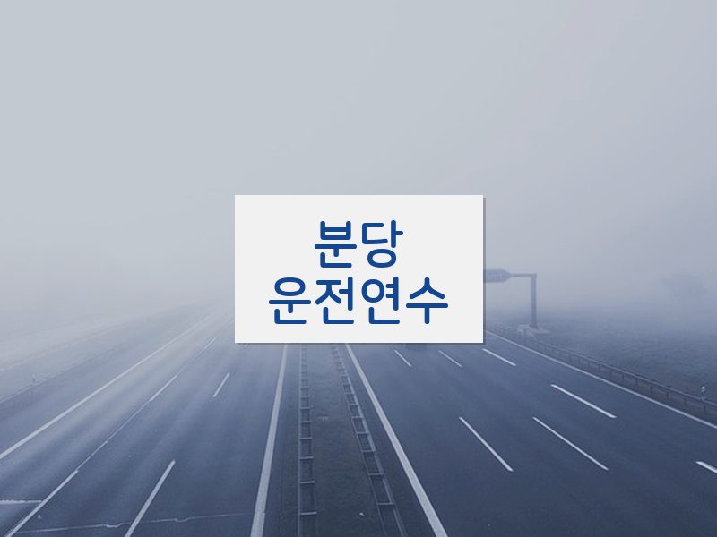 분당운전연수 후기