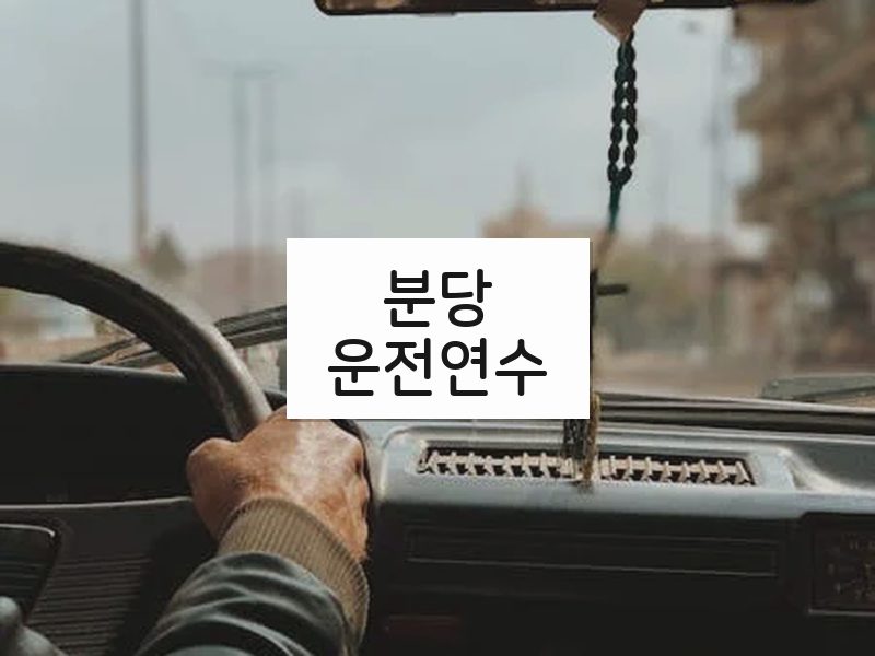 분당운전연수 후기