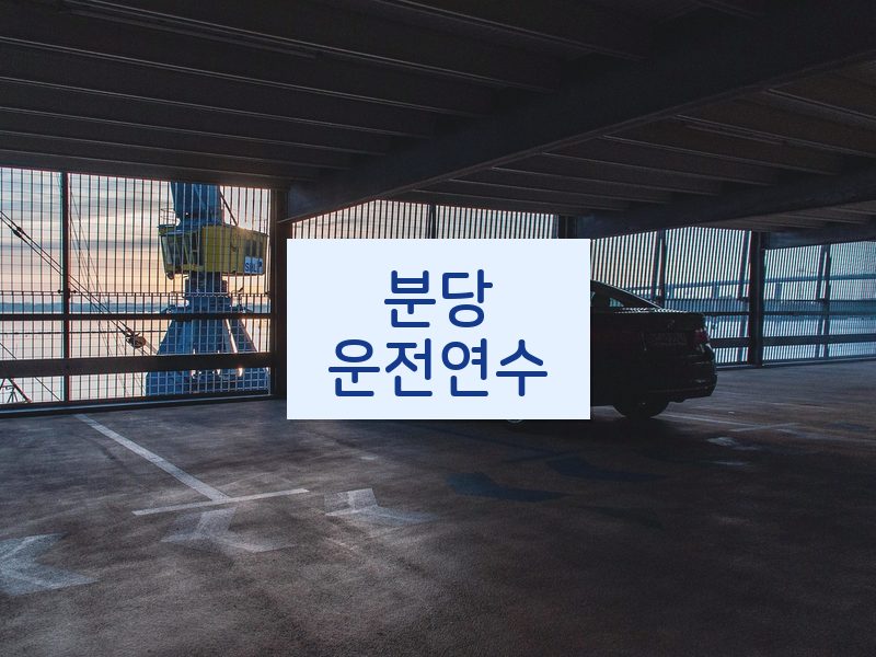 분당운전연수 후기