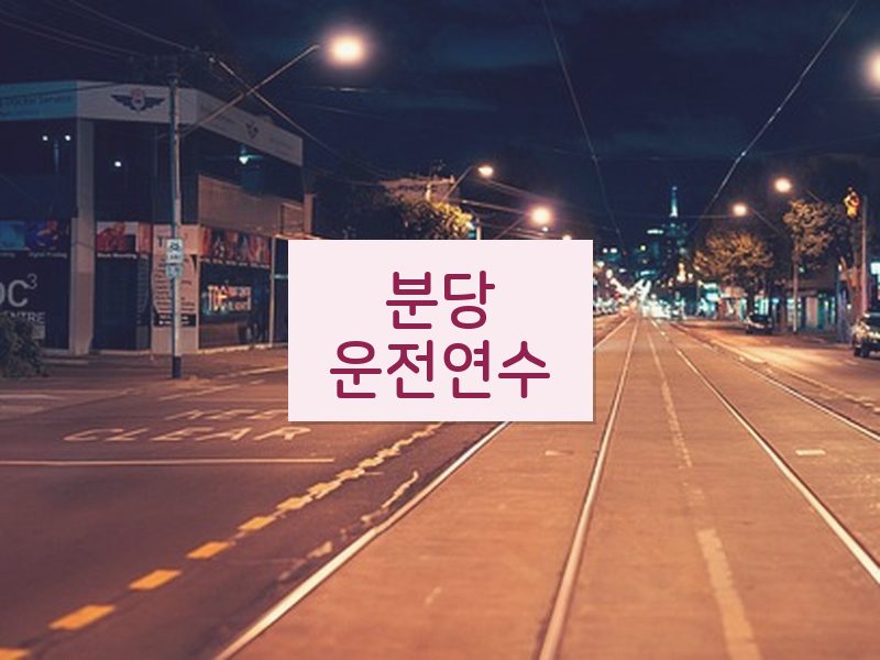 분당운전연수 후기