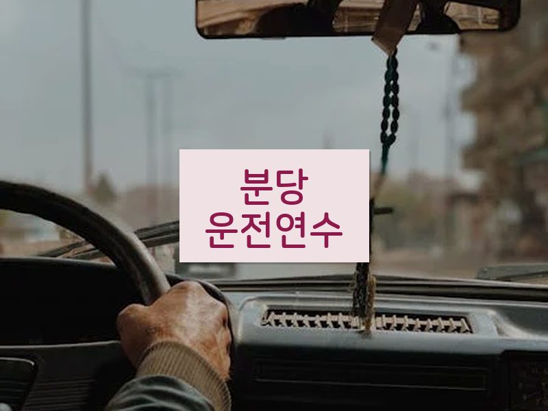 분당운전연수 후기