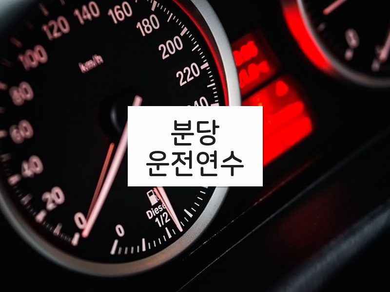 분당운전연수 후기