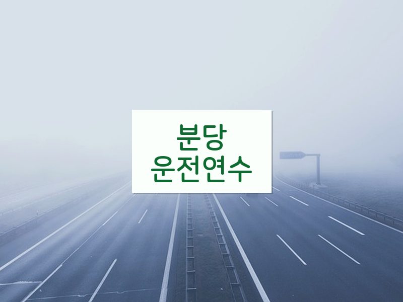 분당운전연수 후기