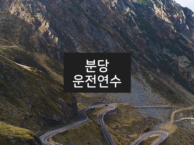 분당운전연수 후기