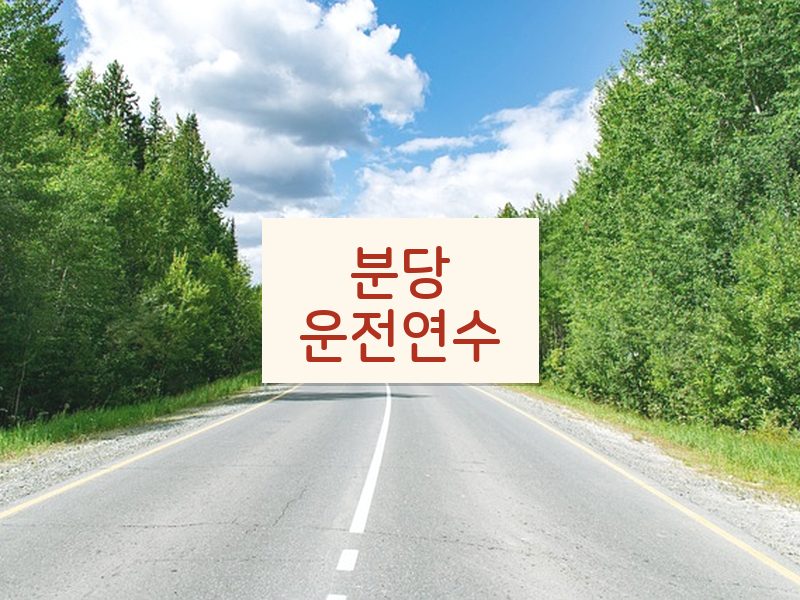 분당운전연수 후기