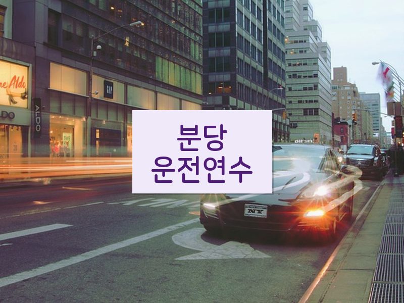 분당운전연수 후기