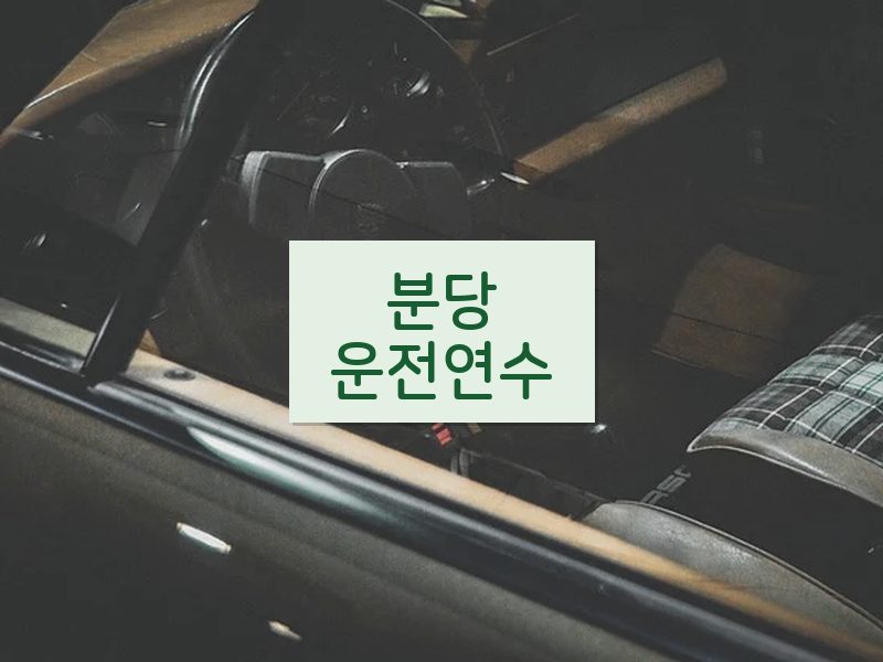 분당운전연수 후기